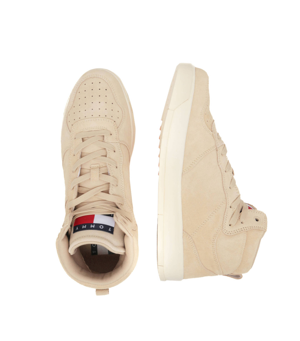 кожаные кроссовки suede basket midcut Tommy Jeans - бежевый(EM0EM01072)