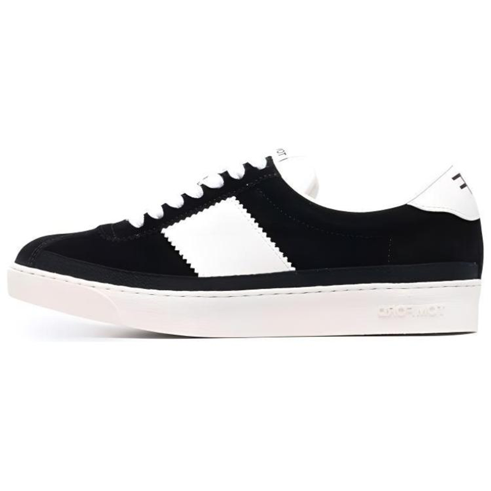 TOM FORD Stylish Skateboarding Shoes Men"s Low top Black/White