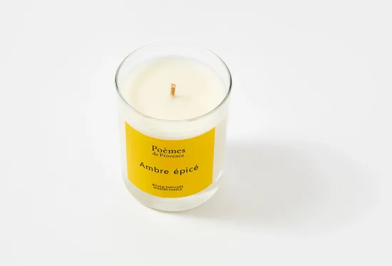 Scented candie "AMBRE EPICE" 140 гр./Ароматизированная cвеча "AMBRE EPICE" 14 гр.