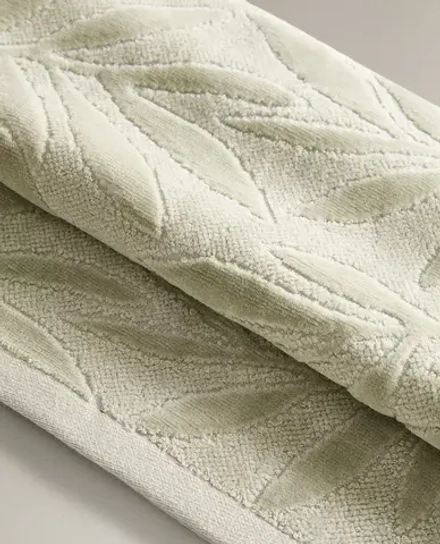 ZARA HOME ЖАККАРДОВОЕ БАННОЕ ПОЛОТЕНЦЕ, ЗЕЛЕНЫЙ
