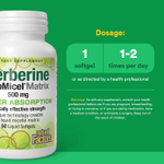 Natural Factors, берберин LipoMicel Matrix, 60 капсул