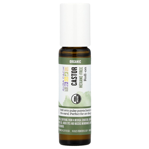 Aura Cacia, Roll-On, касторовое средство, 9,2 мл (0,31 жидк. Унции)