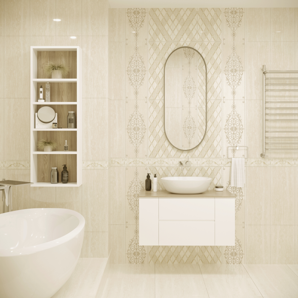 Regina beige decor 01 250х600 (1-й сорт)