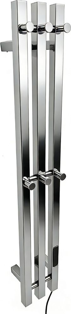 Полотенцесушитель электрический Rein Trio Cube-Nickel 1200*150 мм