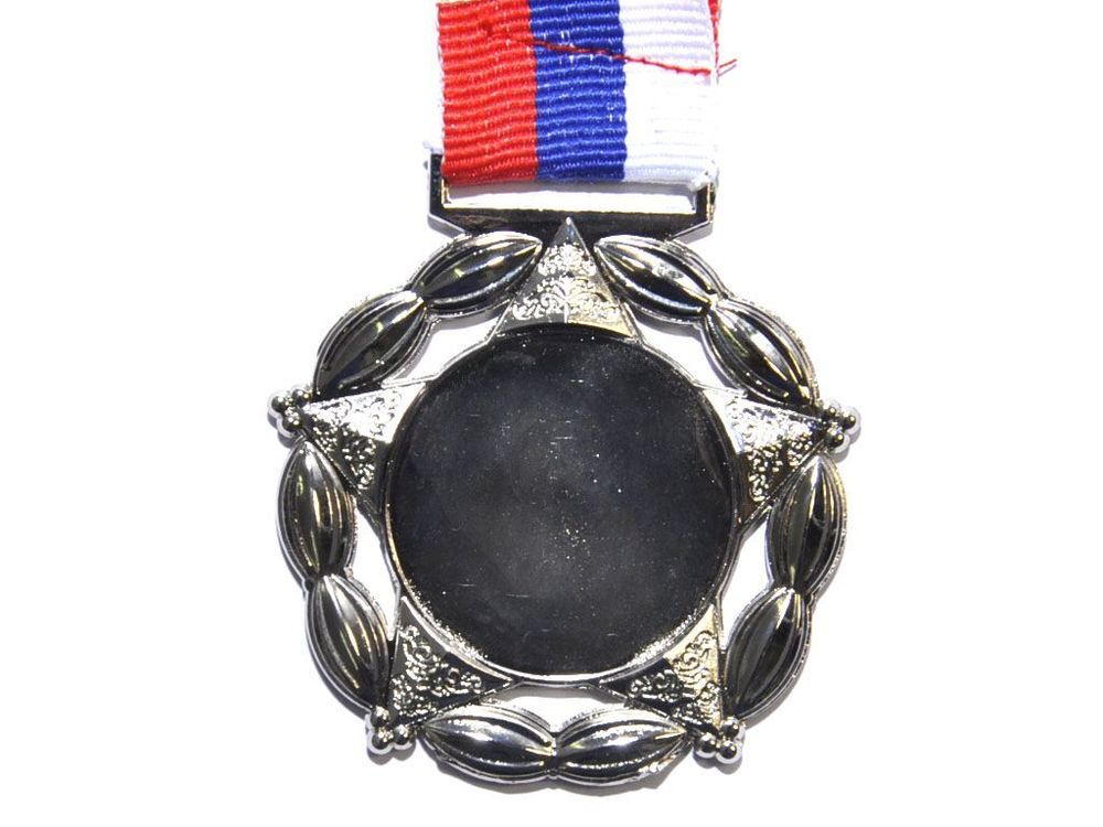 Медаль спортивная с лентой 2 место d - 5 см :1904-2