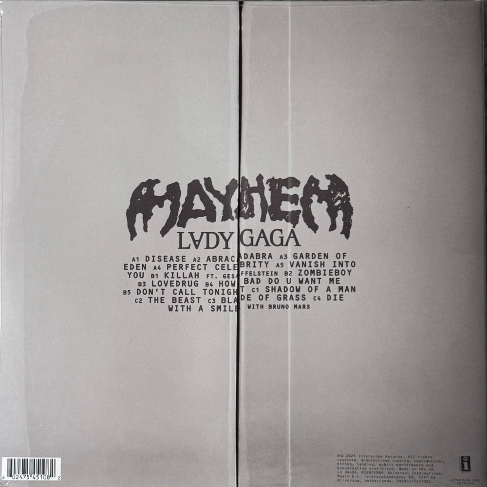 Lady Gaga ‎– Mayhem 2LP (Европа 2025г.)