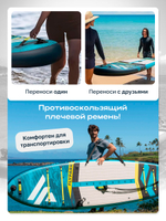 Сапборд надувной FLYPARK FISHING 325x89x15 см бирюзовый-серый-синий