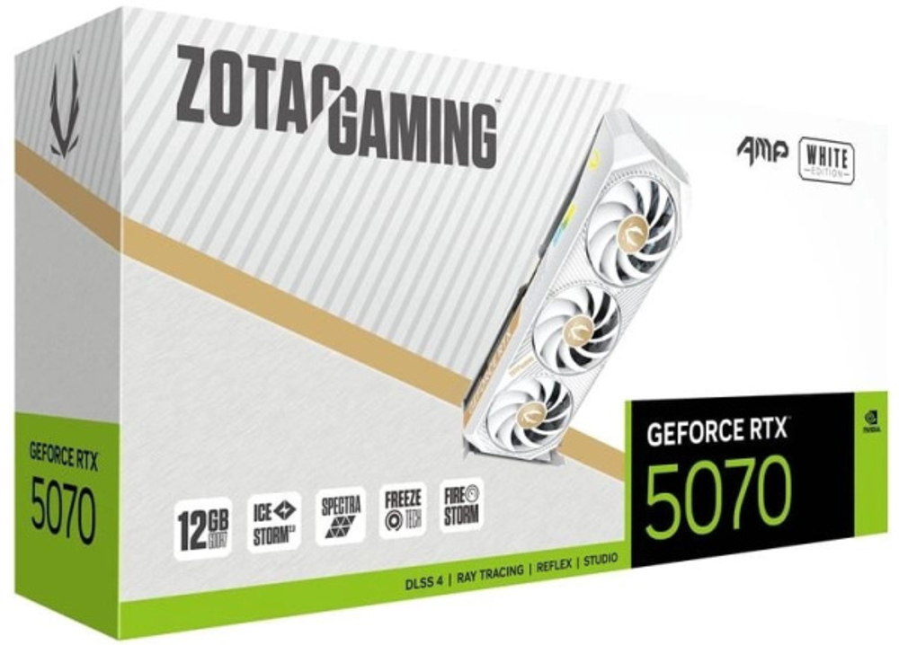 Видеокарта Zotac GeForce RTX 5070 AMP WHITE ED (ZT-B50700FQ-10P)