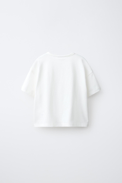 ZARA ФУТБОЛКА С БАНТАМИ, БЕЛЫЙ