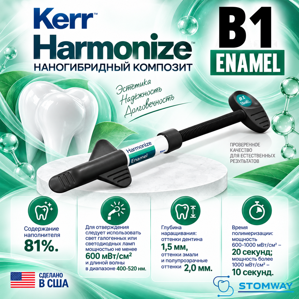 Harmonize Enamel B1, шприц (4гр), наногибридный композит