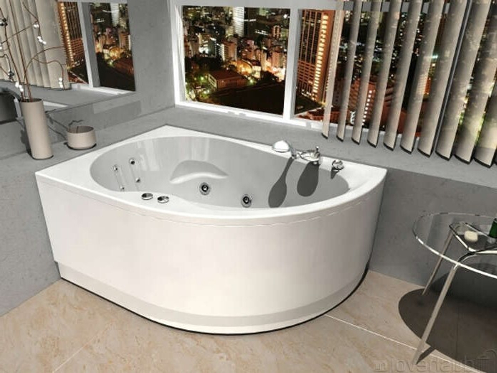 Акриловая ванна Aquatek (Акватек) Вирго 150x100 L, с каркасом и сливом-переливом