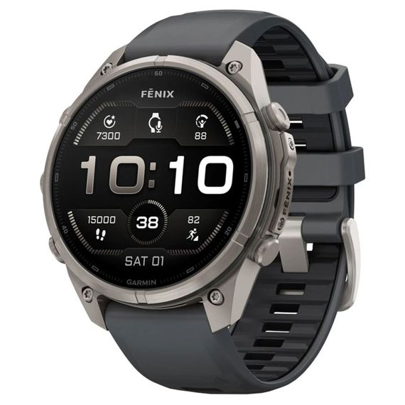 Часы Garmin Fenix 9 Pro 47 мм AMOLED Titanium Graphite / Black (010-04336-26)