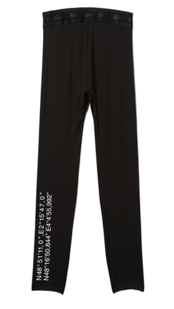 Leginsy Lacoste SPORT Prints And Inscriptions Leggings - черный