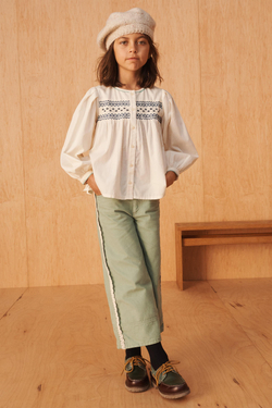 ZARA БРЮКИ С КРУЖЕВОМ - LIMITED EDITION, ЗЕЛЕНЫЙ