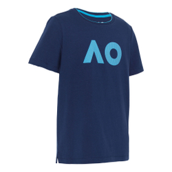 Мужское теннисное поло Australian Open AO Stack Print Core Logo T-Shirt Men - Dark Blue, Blue