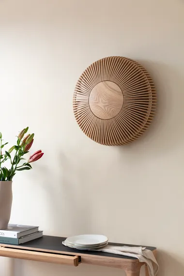 Светильник настенно-потолочный Umage Clava Up Wood, Ø35x16,4, светлый дуб