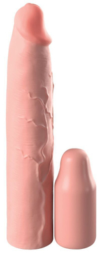 Телесная насадка-удлинитель 3 Inch Silicone Mega X-tension - 22,9 см. (Цвет: телесный)