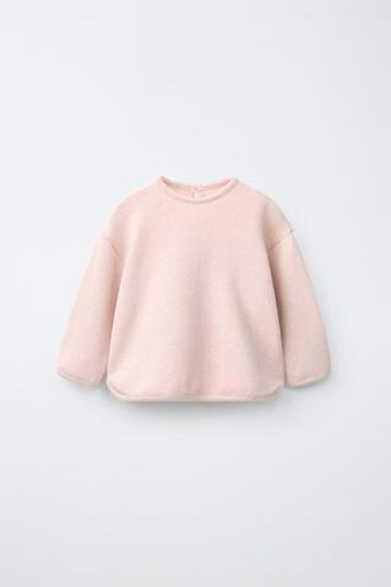 ZARA ОДНОТОННЫЙ ЛОНГСЛИВ SOFT TOUCH, РОЗОВЫЙ