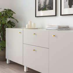 IKEA BAGGANÄS  (ИКЕА БАГГАНЭС)  -  Ручка-кнопка - цвет латуни 21 мм