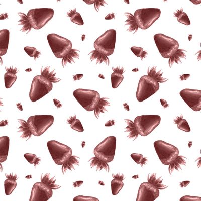 Шоколадная клубника на белом фоне. Strawberry in chocolate on white background.