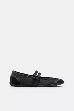 PULL&BEAR Спортивные балетки, черный