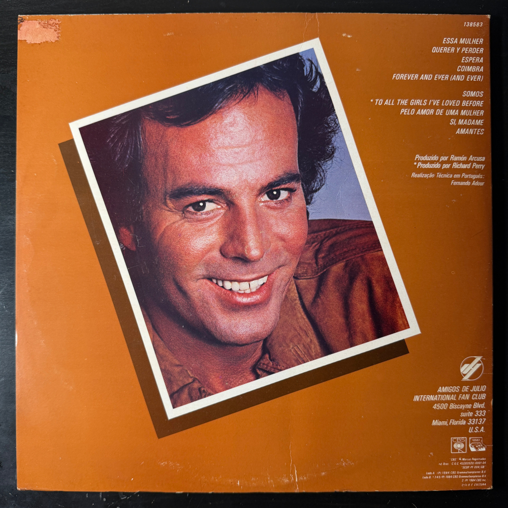Julio Iglesias ‎– Julio (Бразилия 1984г.)