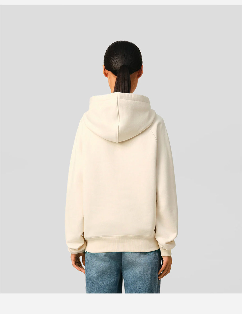 AMI PARIS Cotton Zipped Hoodie Beige