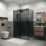 Душевой уголок Grossman Classic 110х80 120.K33.04.1180.21.10 профиль Черный матовый стекло тонированное