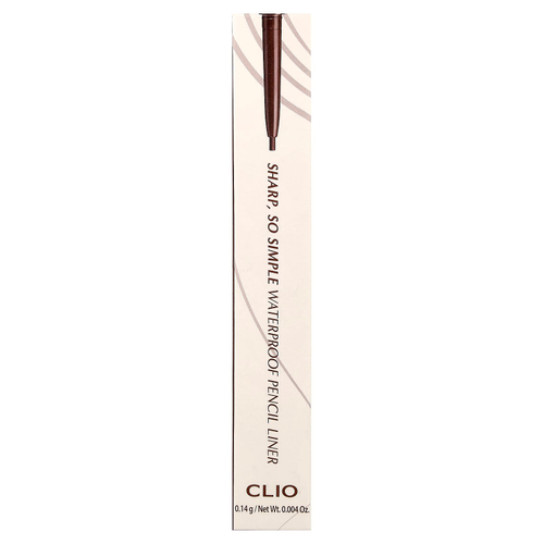 Clio, Sharp, водостойкая подводка для карандашей So Simple, коричневый цвет 02, 0,14 г (0,004 унции)