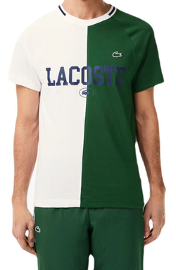 Мужская теннисная футболка Lacoste Sport x Daniil Medvedev Ultra-Dry Tennis T-Shirt - white/green