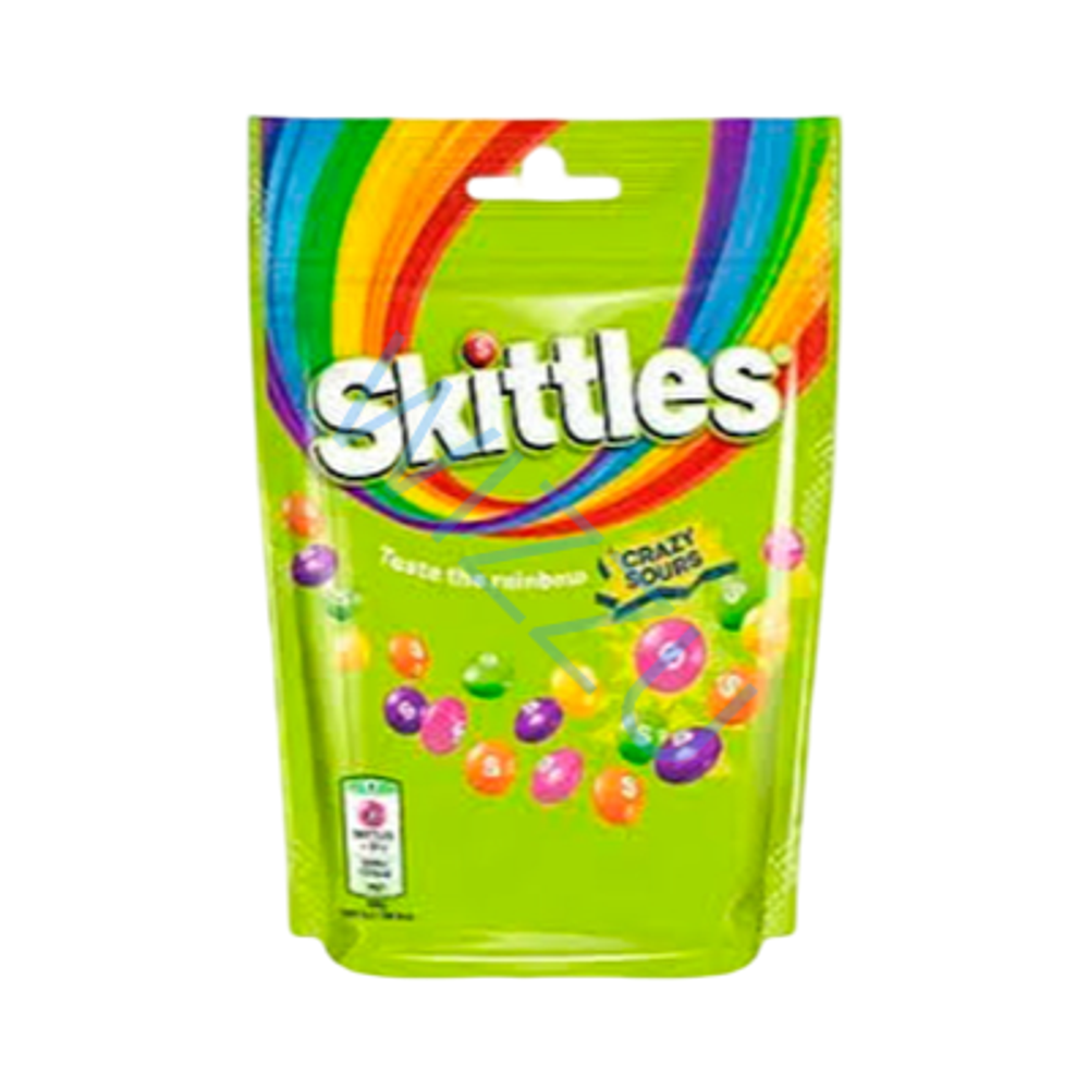 Жевательные конфеты Кислые фрукты Skittles Crazy Sours, 136 г