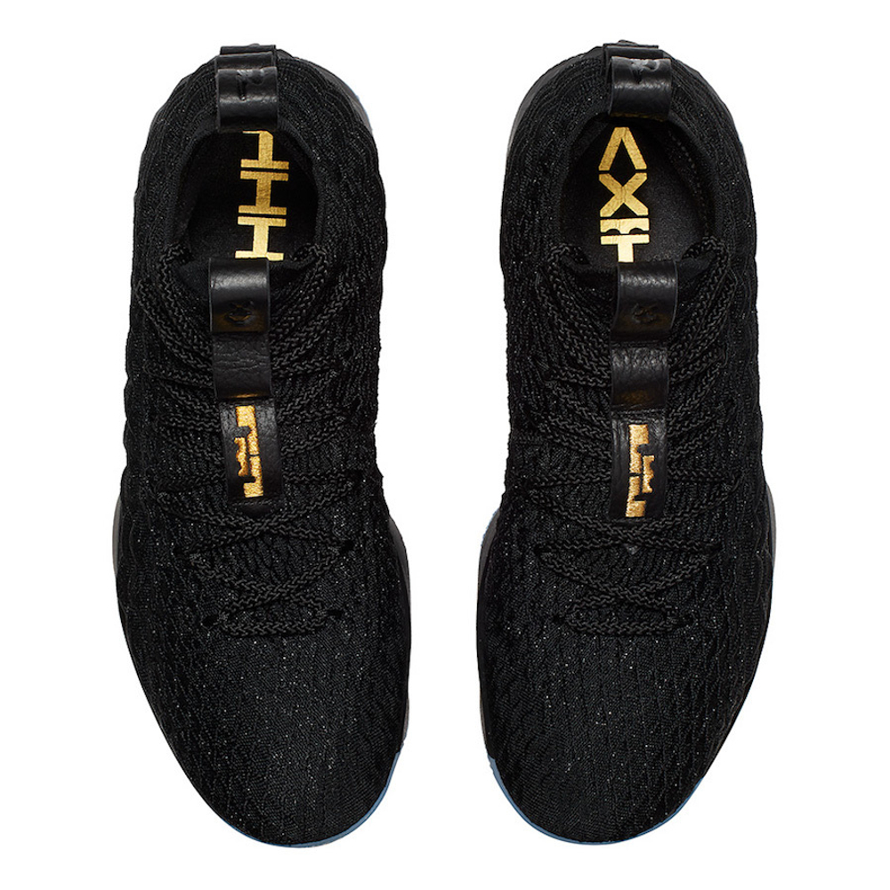 Nike LeBron 15 Black/Metallic Gold