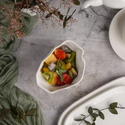 Салатник 450 мл 13*11 см h8 см овальный Crumpled Style белый фарфор P.L. Proff Cuisine [4]