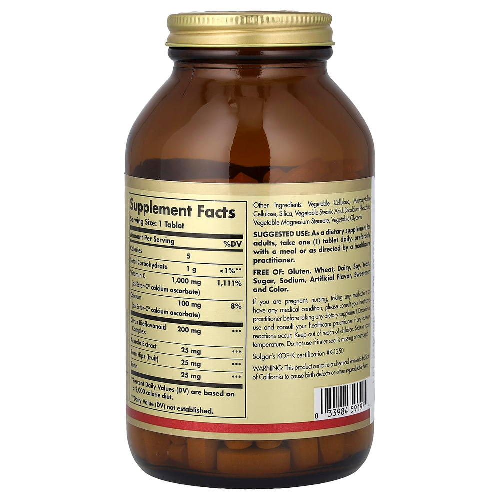 Solgar, Ester-C Plus, витамин C, 1000 мг, 180 таблеток