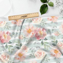 Ткань ниагара нежные акварельные цветы