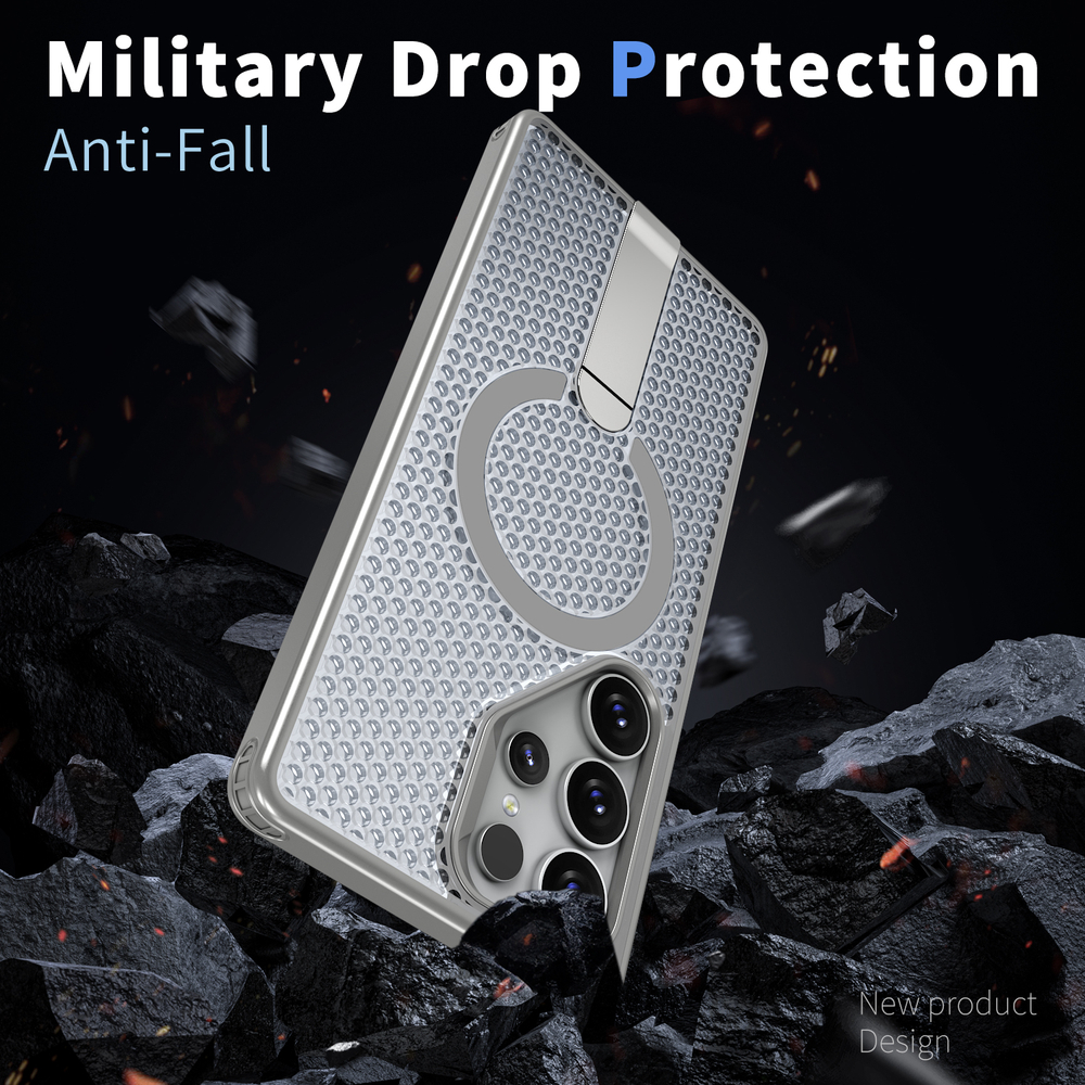 Прозрачный чехол Mesh Pro Magnetic Case для Samsung Galaxy S22 Ultra
