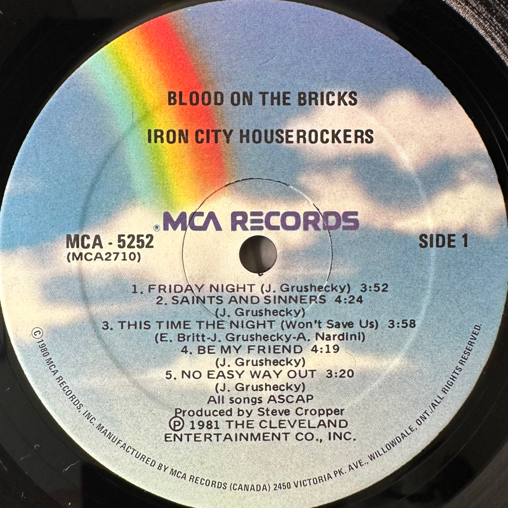 Iron City Houserockers ‎– Blood On The Bricks (Канада 1981г.)