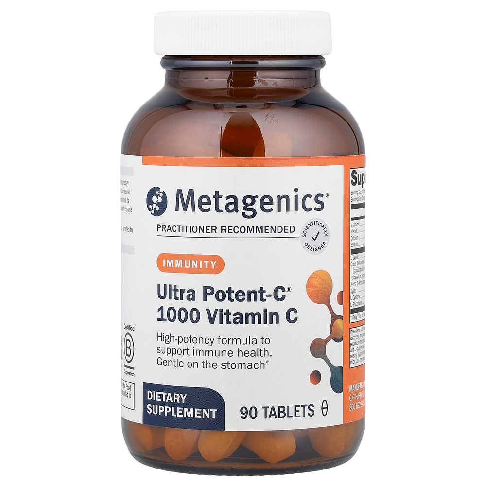 Metagenics, Ultra Potent-C® 1000, витамин C, 90 таблеток