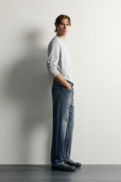ZARA ДЖИНСЫ STRAIGHT LEG, СИНИЙ