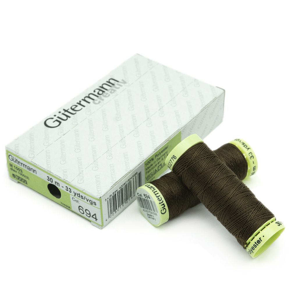 Нитки отделочные Gutermann Top Stitch 30 (30 метров), 5 кат. | 694 кофейный