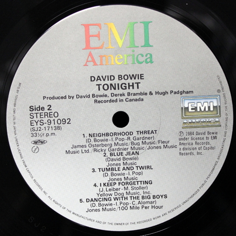 David Bowie / Tonight (LP)