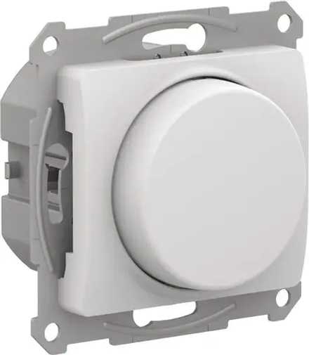 GLOSSA СВЕТОРЕГУЛЯТОР (диммер) поворотно-нажимной, LED, RC, 400Вт, механизм, БЕЛЫЙ