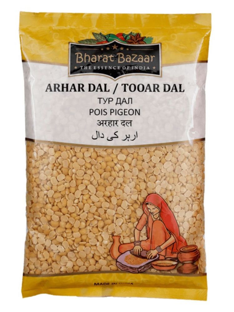 Bharat Bazaar Tooar Dal Чечевица желтая 500 г, 2 шт