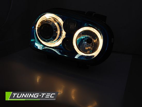 Тюнинг фары ANGEL EYES BLUE для VW GOLF 4 09.97-09.03