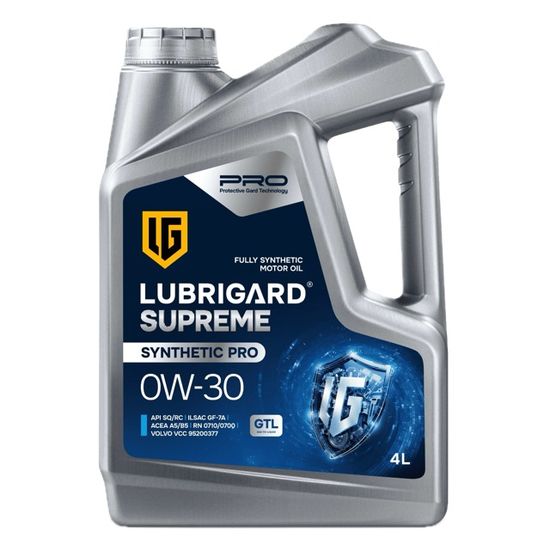 SUPREME SYNTHETIC PRO SAE 0W-30 GTL LUBRIGARD масло 4 Литра