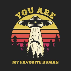 принт You are my favorite human черный