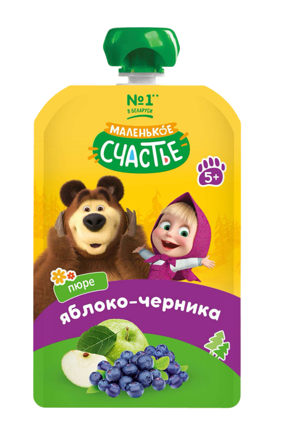 Пюре Маша и Медведь 85 г Яблоко-Черника