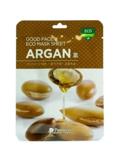 Pascucci Mask Sheet Good Face Eco Argan Маска для лица тканевая с экстрактом арганового масла, 23 мл