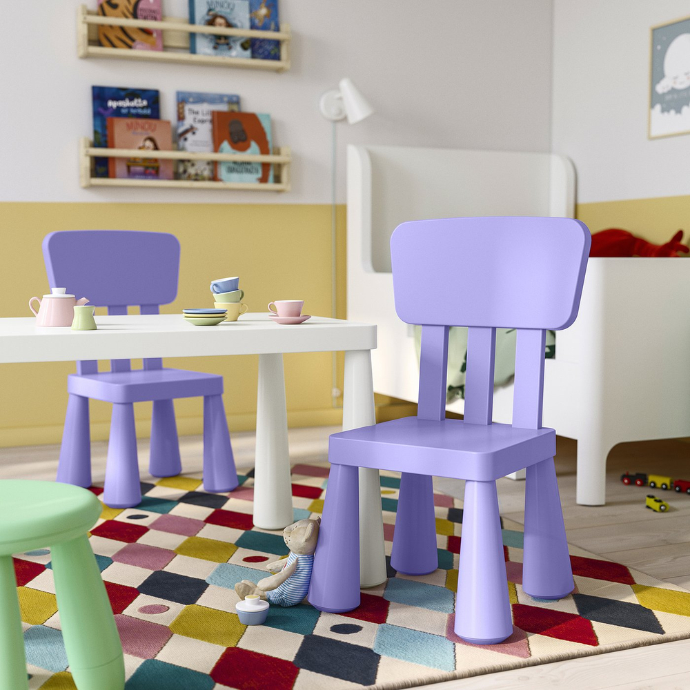 IKEA MAMMUT  (ИКЕА МАММУТ)  -  Стульчик детский - для дома и улицы/сиреневый