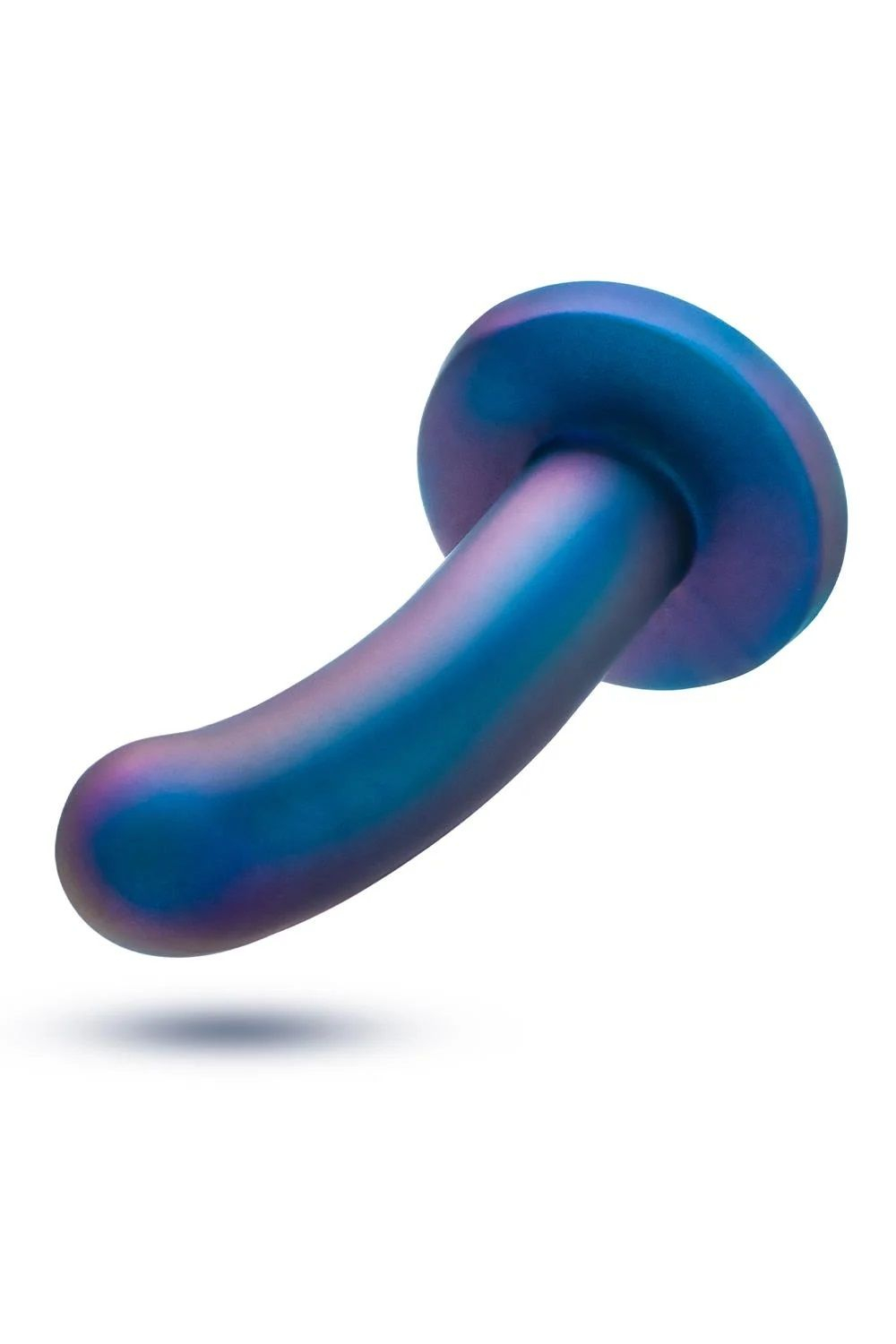 Синяя насадка с гладкой поверхностью Surrender 5.75 Inch Intermediate Pegging Dildo - 14,6 см. (Цвет: синий)